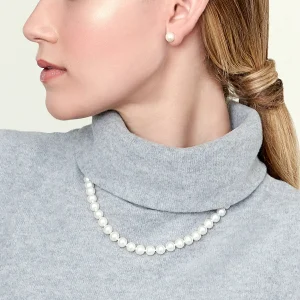 8.0-8.5mm Freshwater Pearl Necklace & Earrings