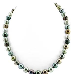 9-11mm Tahitian South Sea Multicolor Pearl Necklace - AAAA Quality