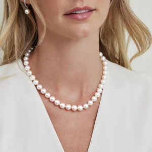 9.0-9.5mm Hanadama Akoya White Pearl Necklace