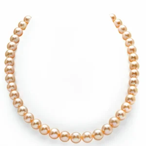 8.5-9.5mm Peach Freshwater Pearl Necklace - AAAA Quality