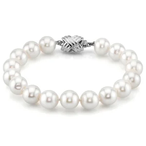 8.5-9.5mm White Freshwater Pearl Bracelet - AAAA Quality