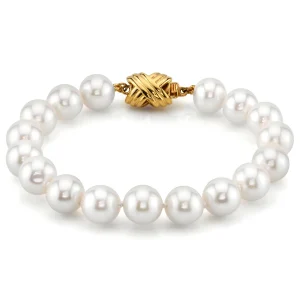 8.5-9.5mm White Freshwater Pearl Bracelet - AAAA Quality