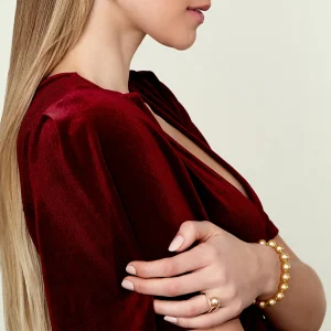 8-9mm Golden South Sea Pearl Bracelet