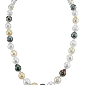 8-10mm South Sea & Tahitian Multicolor Baroque Pearl Necklace