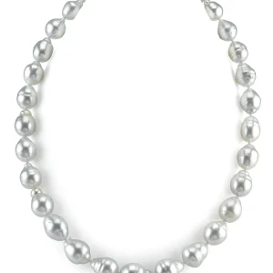 9-11mm White South Sea Baroque Pearl Necklace - AAA Quality