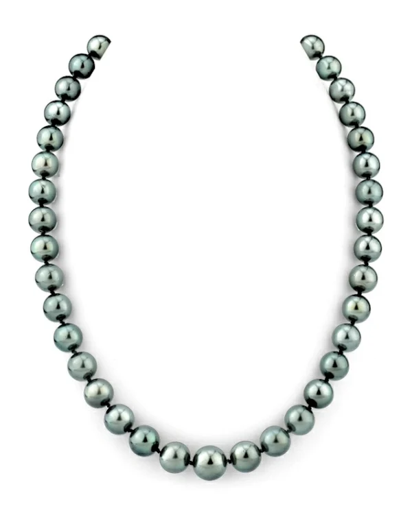 9-11.2mm Peacock Tahitian South Sea Pearl Necklace - PSL Certified