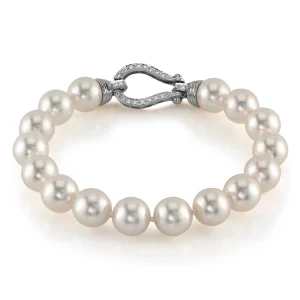 9.0-9.5mm Hanadama Akoya White Pearl Bracelet