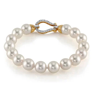 9.0-9.5mm Hanadama Akoya White Pearl Bracelet
