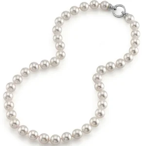 9.5-10mm Hanadama Akoya White Pearl Necklace