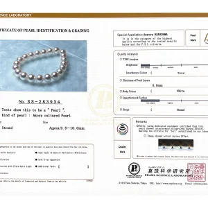 9.5-10.0mm Hanadama Akoya White Pearl Bracelet