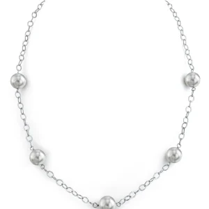 White South Sea Round Pearl Tincup Necklace