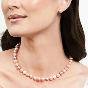 8.5-9.5mm Freshwater Multicolor Pearl Necklace - AAAA Quality