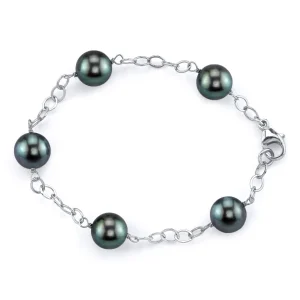 9-10mm Tahitian South Sea Pearl Tincup Bracelet