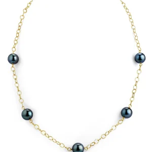 Tahitian South Sea Round Pearl Tincup Necklace