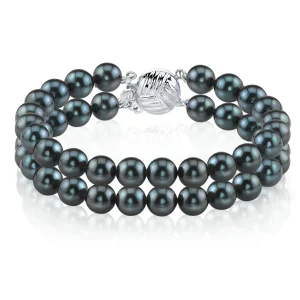 Japanese Akoya Black Double Pearl Bracelet - Various Sizes