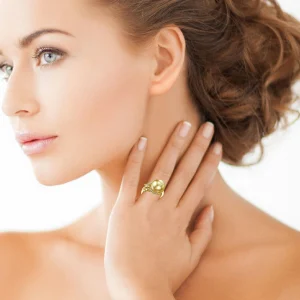 Golden Pearl & Diamond Willow Ring