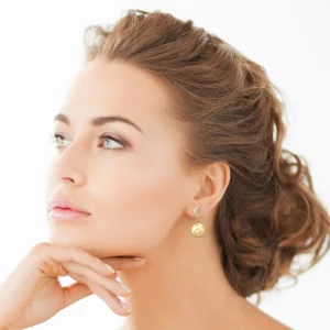 14K Gold Golden Pearl & Diamond Symphony Earrings