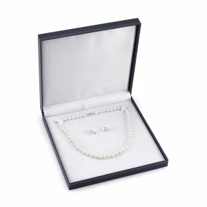 8.5-9.5mm Freshwater Pearl Necklace & Earrings