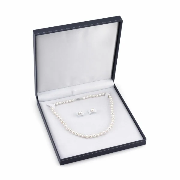 8.5-9.5mm Freshwater Pearl Necklace & Earrings