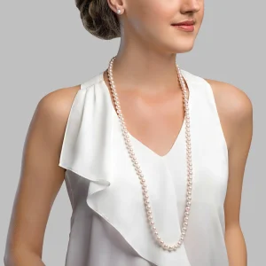 6.0-6.5mm Opera Length Japanese Akoya Pearl Necklace