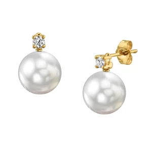 White South Sea Pearl & Diamond Ellie Earrings