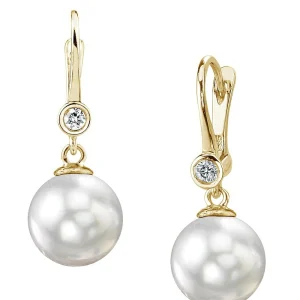 South Sea Pearl & Diamond Michelle Earrings