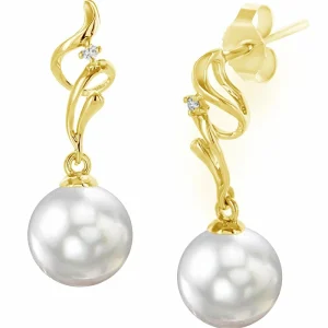 White South Sea Pearl & Diamond Aria Earrings