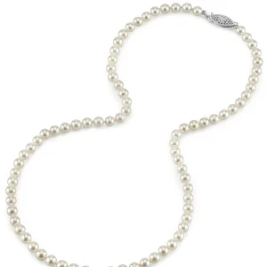 5.0-5.5mm Japanese Akoya White Pearl Necklace - AAA Quality