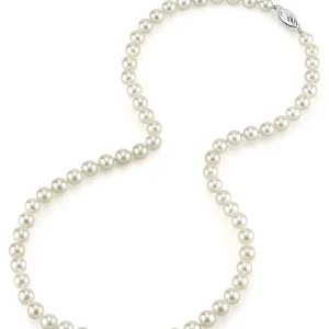 5.5-6.0mm Japanese Akoya White Pearl Necklace- AAA Quality