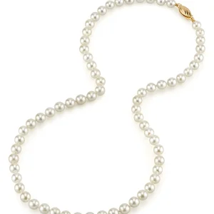 5.5-6.0mm Japanese Akoya White Pearl Necklace- AAA Quality