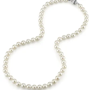 6.5-7.0mm Hanadama Akoya White Pearl Necklace