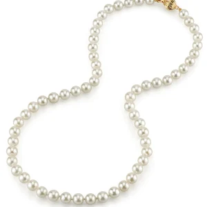6.5-7.0mm Hanadama Akoya White Pearl Necklace