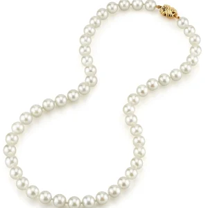 8.0-8.5mm Japanese Akoya White Pearl Necklace- AA+ Quality