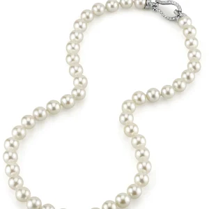 8.5-9.0mm Japanese Akoya White Pearl Necklace- AA+ Quality