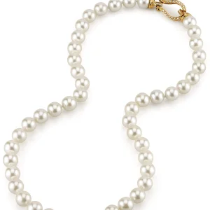 GIA Certified 8.5-9.0mm Japanese Akoya White Pearl Necklace - AAA Quality