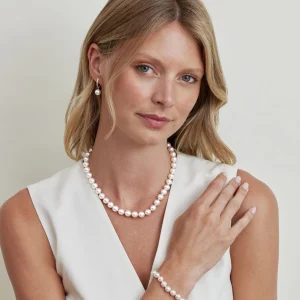9.0-9.5mm Hanadama Akoya White Pearl Necklace