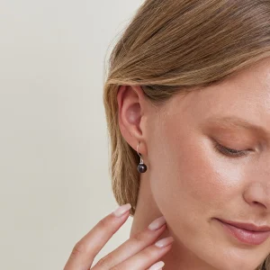 Black Akoya Pearl Linda Earrings