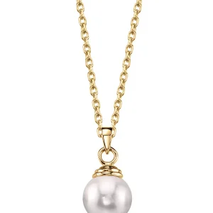 14K Gold Japanese Akoya Pearl Hope Pendant