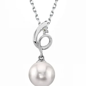 14K Gold Akoya Pearl & Diamond Symphony Pendant