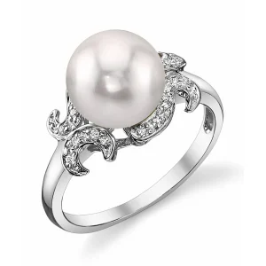Akoya Pearl & Diamond Crown Jewel Ring