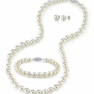 5.5-6.0mm Japanese Akoya White Pearl Set