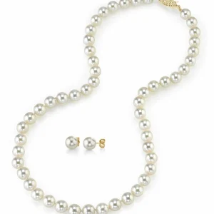 6.0-6.5mm Japanese Akoya Pearl Necklace & Earrings
