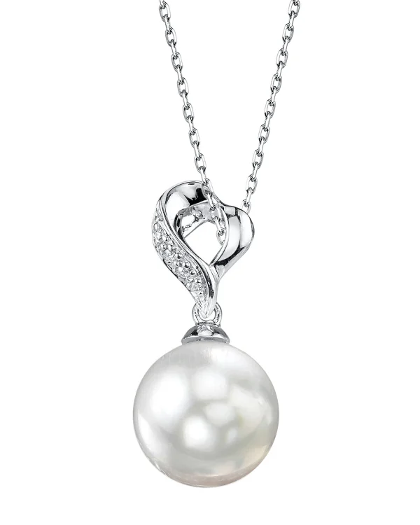 White South Sea Pearl & Diamond Melissa Pendant