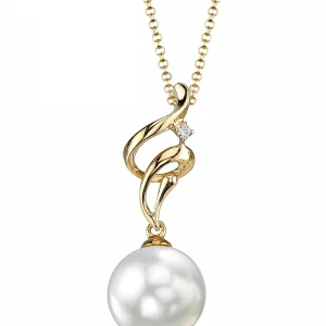 White South Sea Pearl & Diamond Aria Pendant