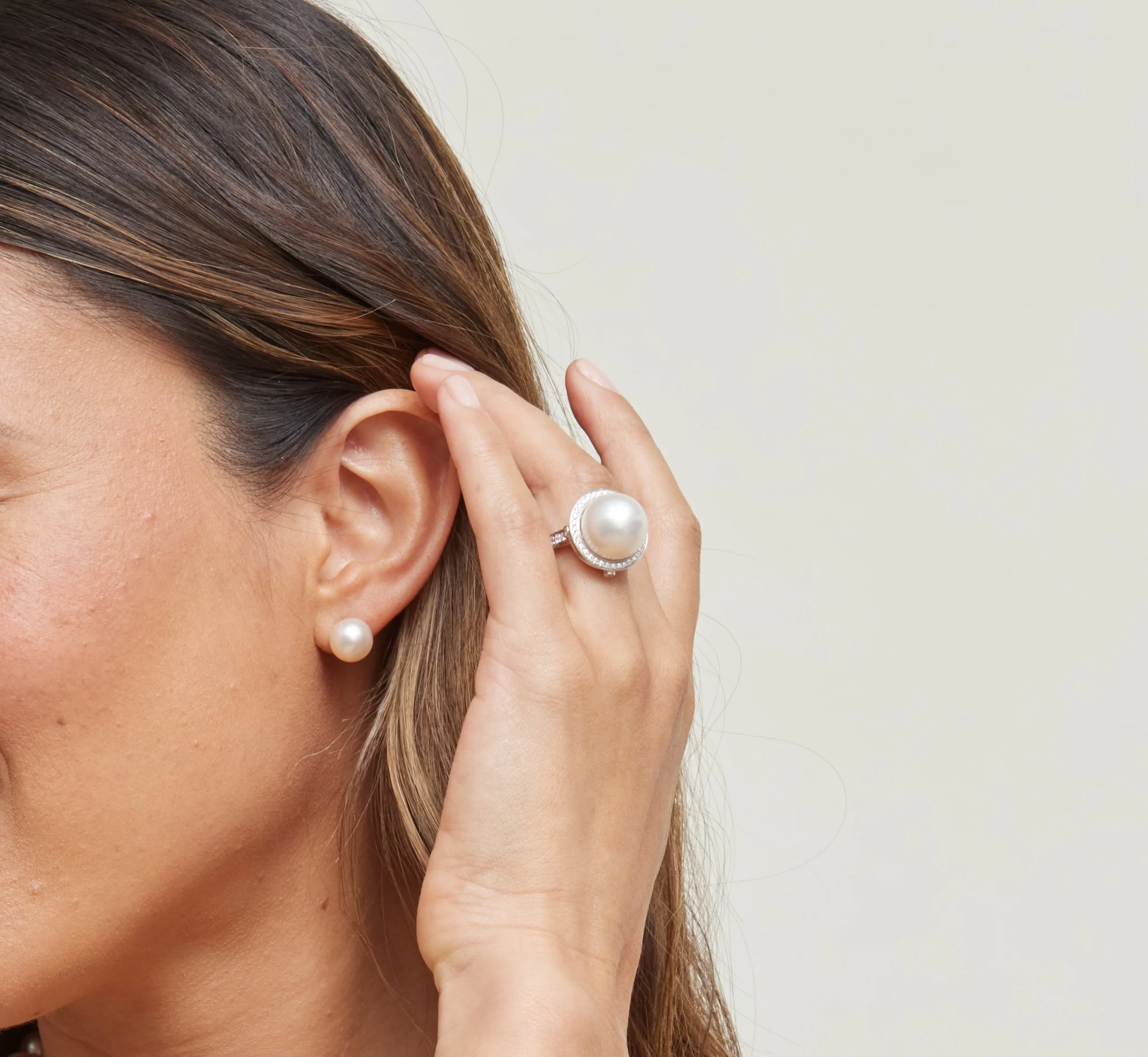 South Sea Pearl & Diamond Bella Ring