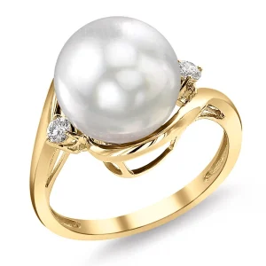White South Sea Pearl & Diamond Sia Ring