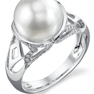 White South Sea Pearl & Diamond Abby Ring