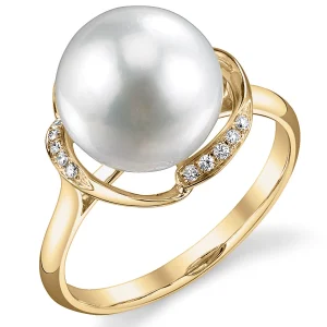 White South Sea Pearl & Diamond Ruby Ring