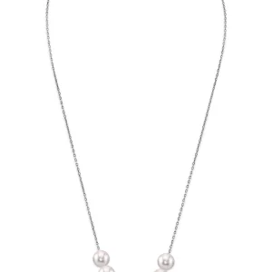 Japanese Akoya Pearl 14K Gold Tincup Celeste Necklace