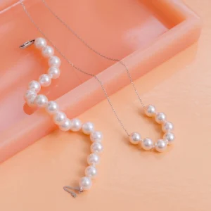 Japanese Akoya Pearl 14K Gold Tincup Celeste Necklace